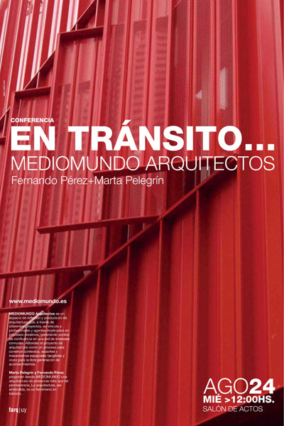 “In transit”. MEDIOMUNDO ARQUITECTOS will give a lecture at the Universidad de la República Oriental del Uruguay